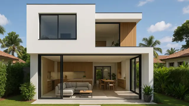 Model Rumah Minimalis Modern 2 Lantai yang Tren di Tahun 2025/Ilustrasi AI