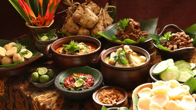 Ilustrasi makanan khas lebaran