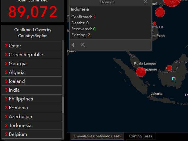 Indonesia Masuk Daftar Peta Persebaran Virus Corona Covid 19 Di Dunia Global Liputan6 Com