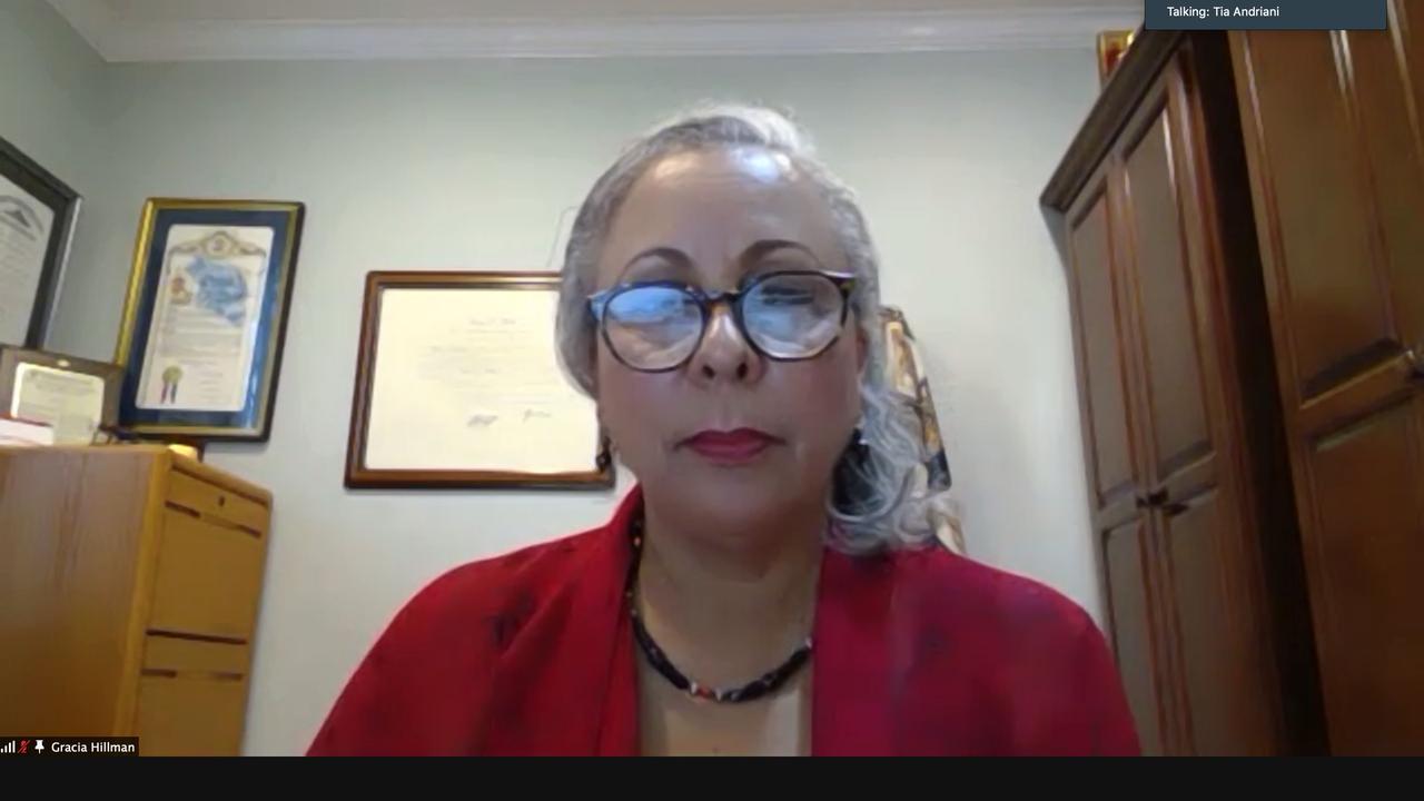 Gracia Hillman, Presiden, CEO dan konsultan utama G.M Hillman Associates yang menjadi pembicara dalam diskusi virtual @America pada Kamis, 22 Oktober 2020.