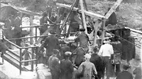 28 April 1924: Sebuah ledakan melanda tambang batu bara Benwood di selatan Wheeling, menewaskan 119 penambang. (Sumber: www.wvencyclopedia.org/WV Archives)