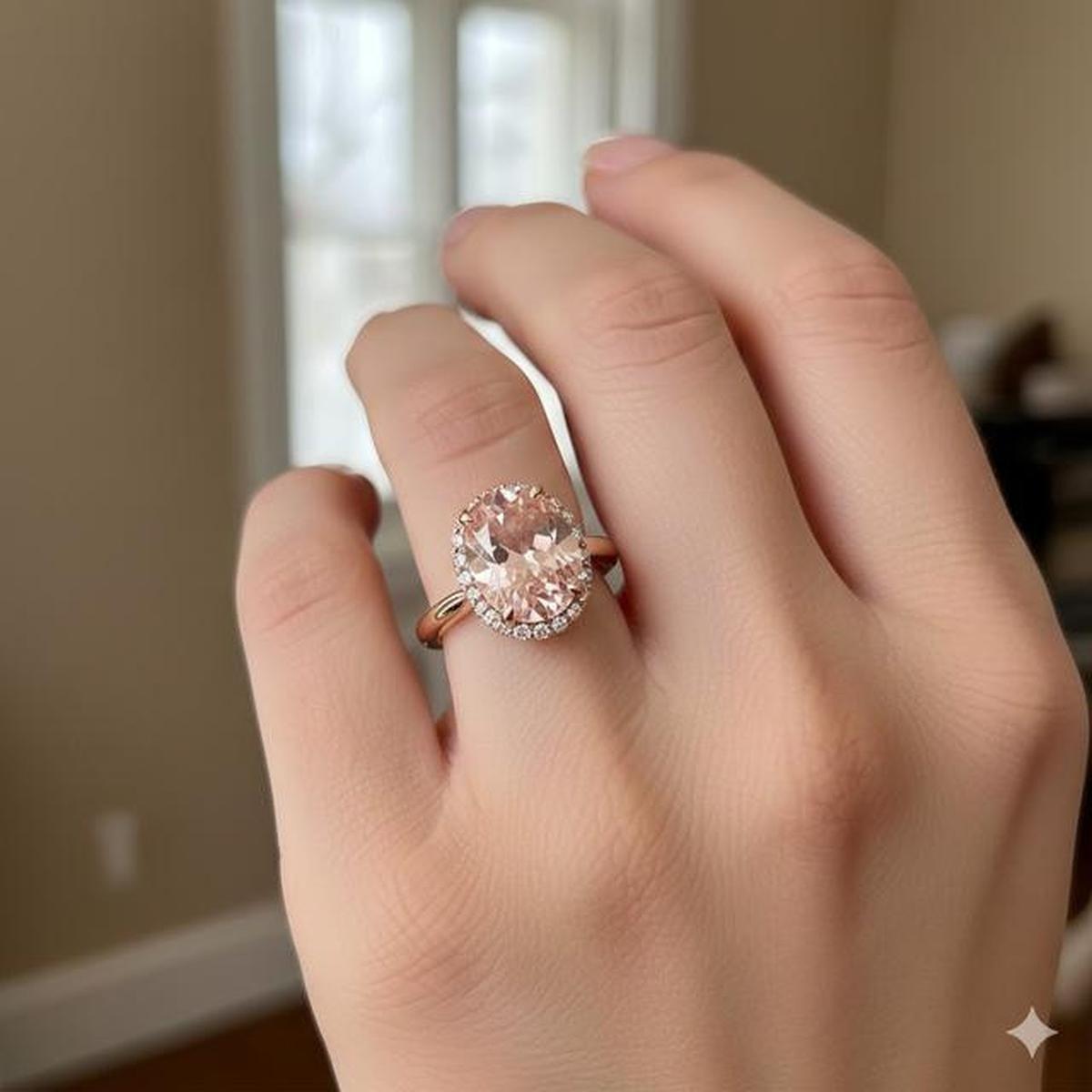 10 Model Cincin Emas Batu Morganite Tren 2026, Intip Desainnya