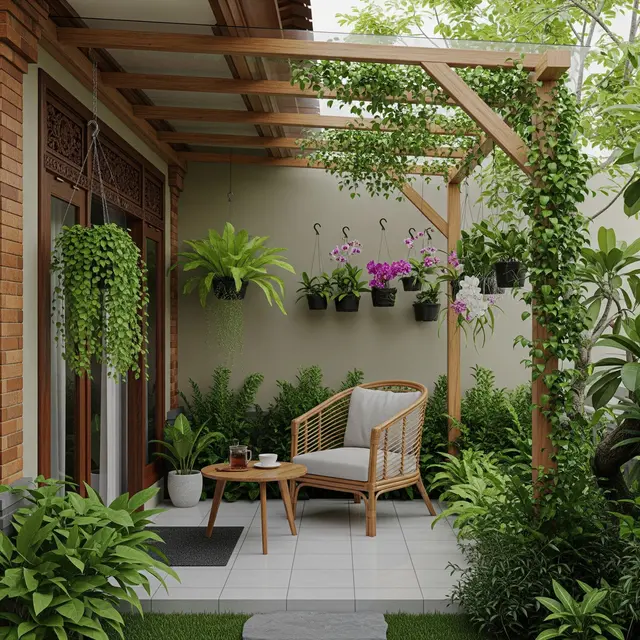9 Desain Teras Rumah Tetap Kering saat Hujan