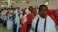 Jemaah calon Haji asal Indonesia tertinggal di Bandara King Abdul Aziz, Jeddah, Arab Saudi. (MCH Indonesia)