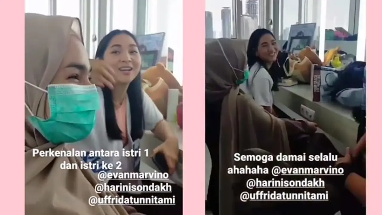 6 Momen Pertemuan Istri Evan Marvino dan Harini Sondakh, Langsung Akrab
