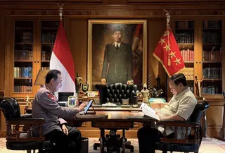 Presiden Prabowo Subianto memanggil Kapolri Jenderal Polisi Listyo Sigit Prabowo (Sekretariat Kabinet)