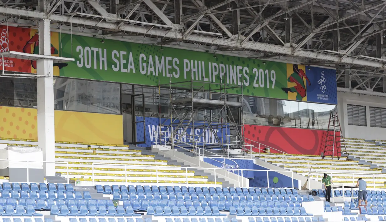 Suasana dari Stadion Rizal Memorial di Manila, Senin (25/11). Lokasi ini akan menjadi venue cabang sepak bola SEA Games 2019. (Bola.com/M Iqbal Ichsan)