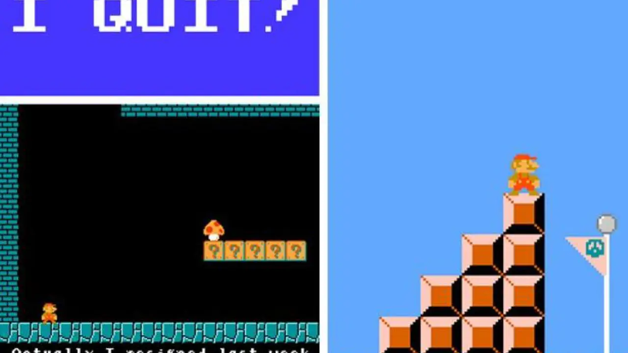 Permainan Super Mario Bross untuk berhenti kerja 2