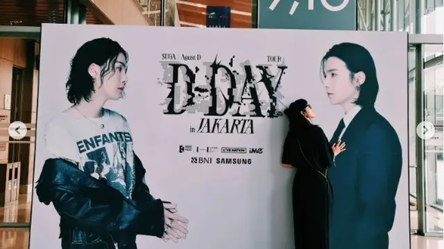 Dinda Kanyadewi nonton konser Suga BTS bertajuk Agust D Tour: D-DAY Jakarta 2023 (Foto: Instagram dindakanyaa_