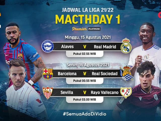 Jadwal Dan Live Streaming Pertandingan La Liga Spanyol Pekan Pertama Di Vidio 15 16 Agustus 21 Spanyol Bola Com
