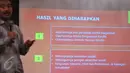 Sebuah slide ditampilkan saat acara peresmian Pesantren For Peace (PFP), Jakarta, Selasa (30/6/2015). Diharapkan PFP bisa meningkatkan kontribusi Islam yang moderat di Indonesia. (Liputan6.com/Herman Zakharia)
