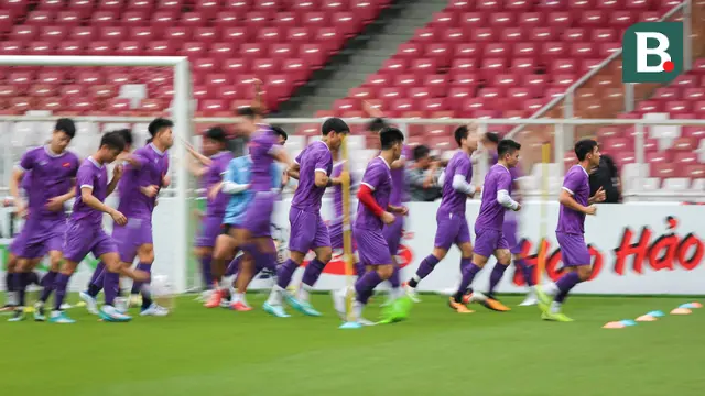 Official Training Timnas Vietnam Jelang Laga Semifinal Piala AFF 2022 Melawan Timnas Indonesia