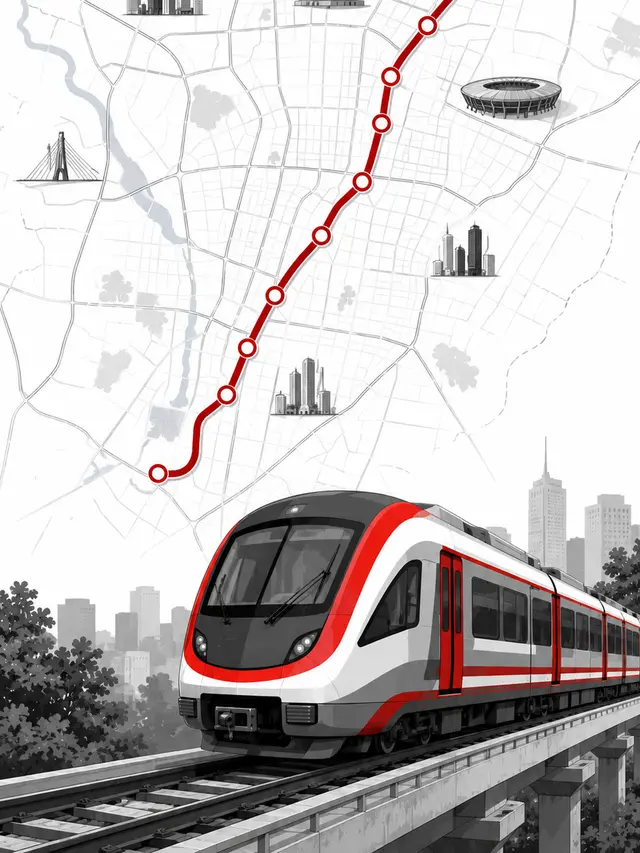 Infografis 11 Stasiun LRT Jakarta Kelapa Gading-Manggarai.