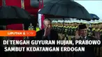 Di bawah guyuran hujan, kedatangan Presiden Turki, Recep Tayyip Erdogan disambut Presiden Prabowo Subianto di Bandara Halim Perdanakusuma, Jakarta. Informasinya kami rangkum dalam Kilas Politik.