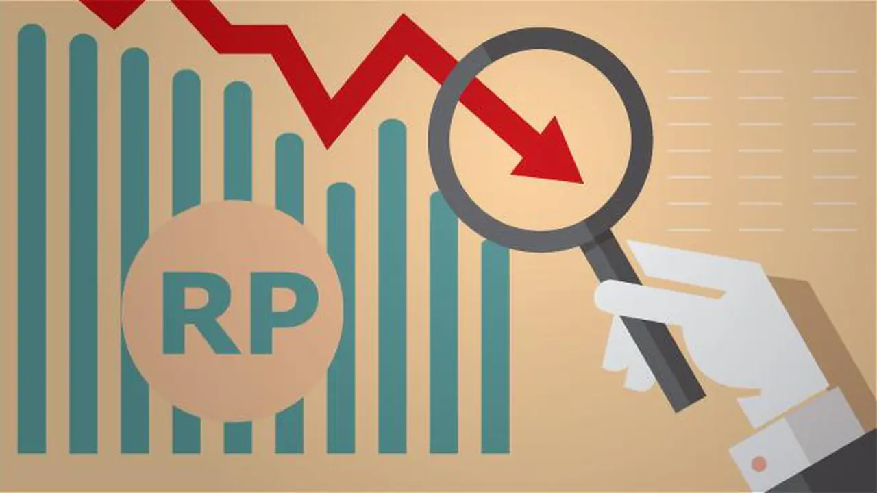 Ilustrasi penurunan rupiah (Liputan6.com)
