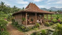 8 Desain Rumah Kampung dengan Kayu dan Batu Alam, Nyaman untuk Masa Tua