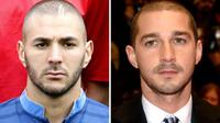 Karim Benzema dan Shia LaBeouf. (dok. lookism)
