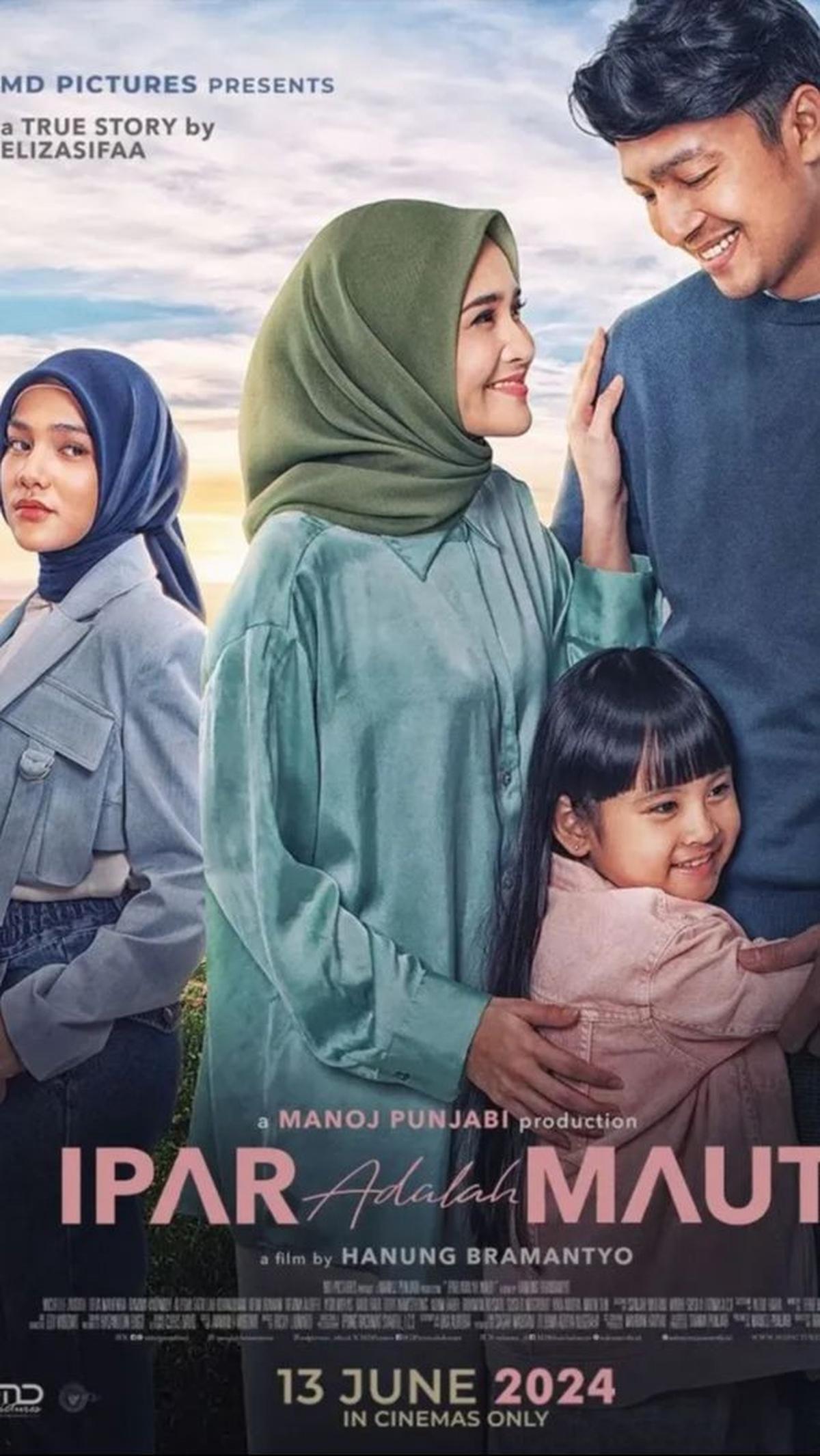 Saksikan "Ipar Adalah Maut" di bioskop mulai 13 Juni 2024 untuk mengikuti kisah Nisa dalam mempertahankan rumah tangganya di tengah badai konflik.