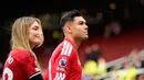 Casemiro mengakhiri perjalanannya di Manchester United setelah bergabung sejak 2022. Ia datang dari Real Madrid dan menjadi sosok penting di lini tengah tim. (AP Photo/Dave Thompson)