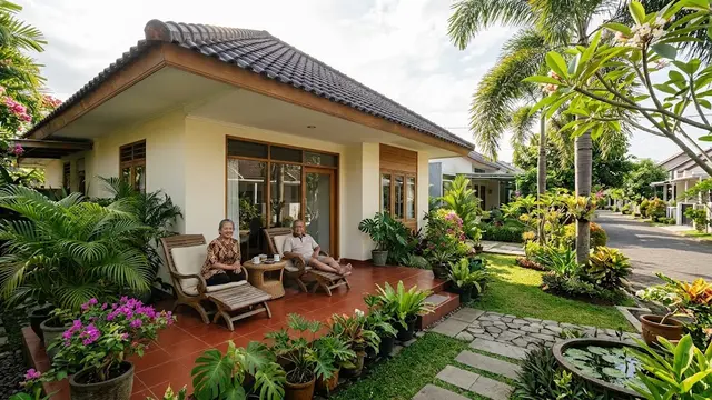 Model Rumah Satu Lantai Ideal untuk Pasangan di Masa Tua/AI Generated