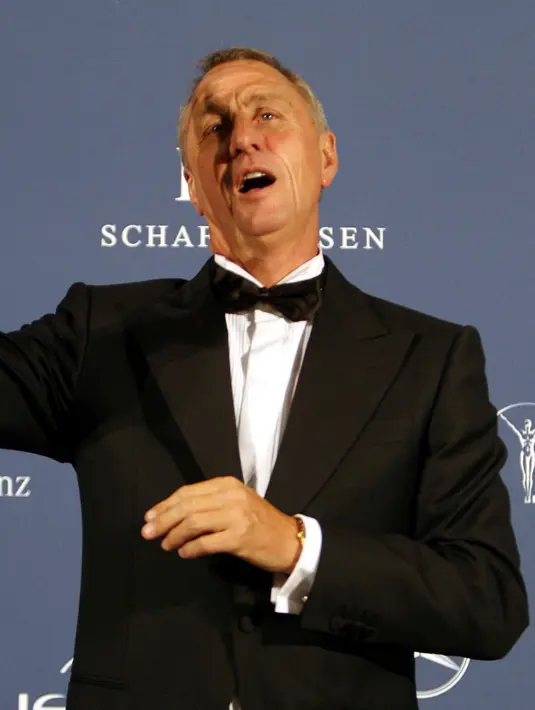 Cruyff hanya mampu membawa timnas Oranye ke babak final Piala Dunia 1974. Pada pegelaran tersebut, timnas Belanda dikalahkan Jerman Barat 1-2. (AFP/Lluis Gene)