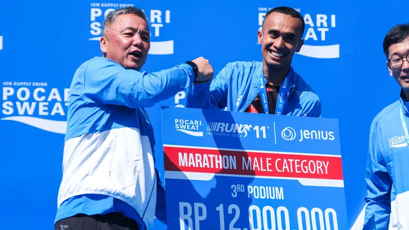 Pandu Winata naik podium full marathon PSRI 2024