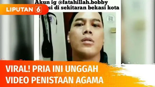 Video penistaan agama yang diunggah pria bernama Bobby Fatahillah (BF) ini viral, polisi tangkap pelaku di Bekasi. Dalam videonya, BF dianggap melecehkan buku Agama Islam yang dapat menimbulkan kebencian dan permusuhan.