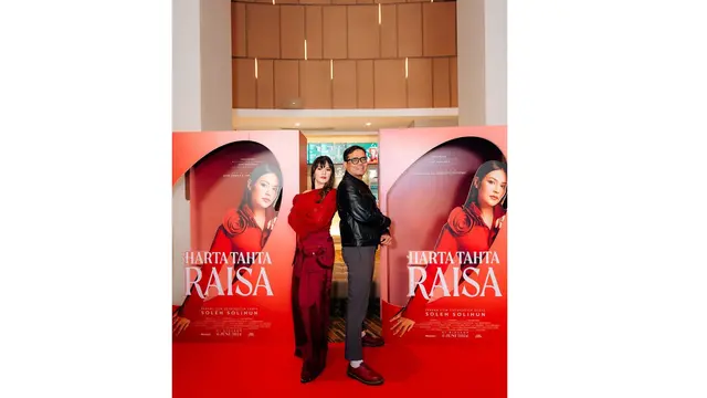 Potret Raisa di Premier Film ‘Harta Tahta Raisa’