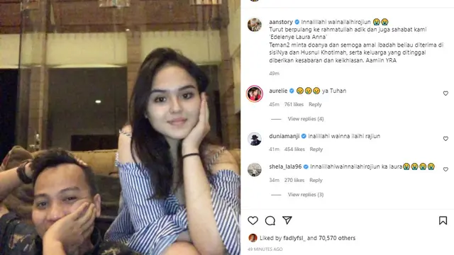 Selebgram Laura Anna Meninggal Dunia, Sempat Alami Dislokasi Tulang Leher