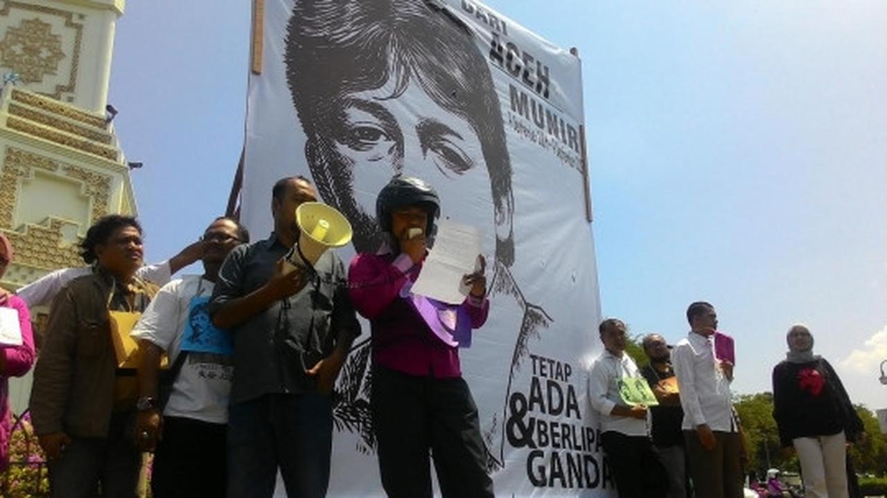 Aktivis HAM gelar aksi solidaritas Munir di Banda Aceh