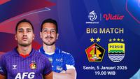 Live Streaming BRI Super League Pekan ke-16: Persik Kediri vs Persib Bandung, Tayang di Vidio