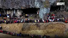 Momen langka yang terjadi saat Imlek ini dibuat dengan menggunakan drone.