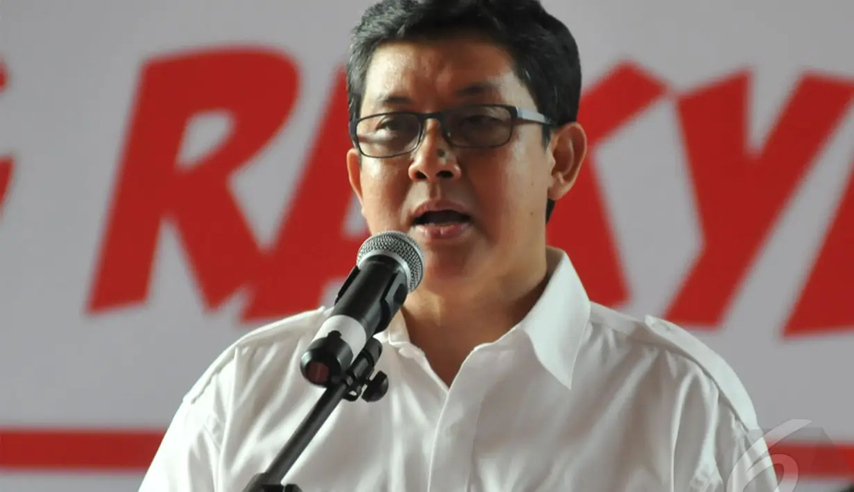 Ketua Umum Ikatan Sarjana Nahdlatul Ulama (ISNU) Ali Masykur Musa nyatakan dukungan kepada Prabowo-Hatta, Jakarta, Rabu (28/5) (Liputan6.com/Johan Tallo).
