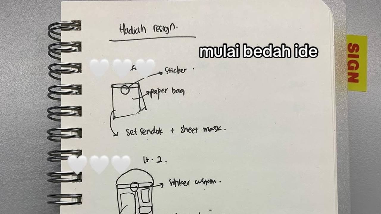 Wanita Ini Abadikan Momen Pamit dari Kantor dengan Cara Unik, Buat Bingkisan Rapi Lengkap dengan Stiker Wajahnya