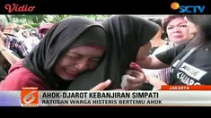 Ahok mendapatkan simpati dan semangat dari para warga. Mereka histeris saat bertemu Ahok.