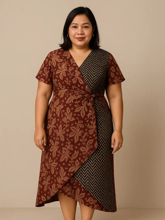 Model Baju Batik Wanita Gemuk agar Terlihat Ramping (Foto: ChatGPT)