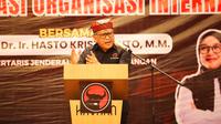 Sekretaris Jenderal DPP PDI Perjuangan (PDIP) Hasto Kristiyanto terus melakukan konsolidasi politik untuk memenangkan pasangan calon gubernur dan wakil gubernur Jawa Timur, Tri Rismaharini dan Gus Hans. Dia pun bergerak menuju Banyuwangi. (Foto: Dokumentasi PDIP).