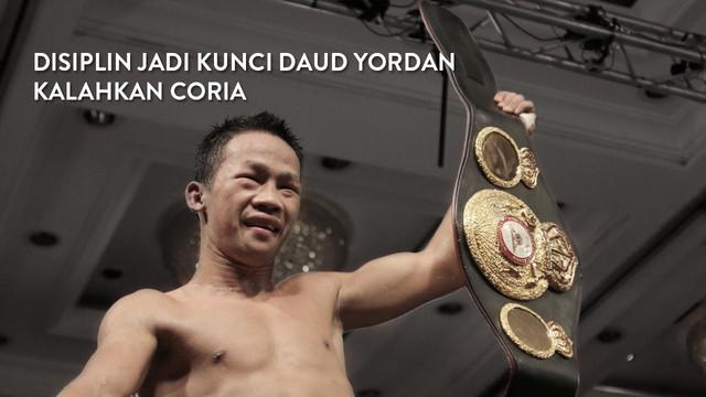 Daud Yordan menang angka mutlak atas petinju Argentina, Cristian Rafael Coria, dalam perebutan gelar interim WBA International kelas ringan.