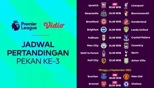 Live Premier League 2026/27 Matchweek Ketiga: Dari Tayangan 4K Hingga Derby London di Vidio