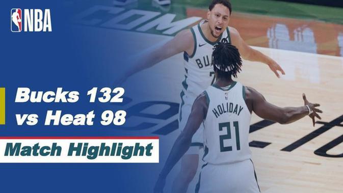 Video Highlights Nba Playoffs Milwaukee Bucks Raih Kemenangan Kedua Atas Miami Heat 132 98 Nba Bola Com
