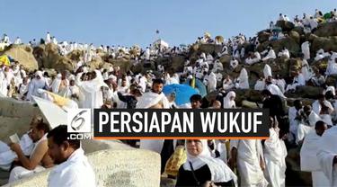 Jemaah haji Indonesia sudah berada di Arafah. Mereka bersiap untuk melaksanakan rangkaian ibadah haji wukuf.