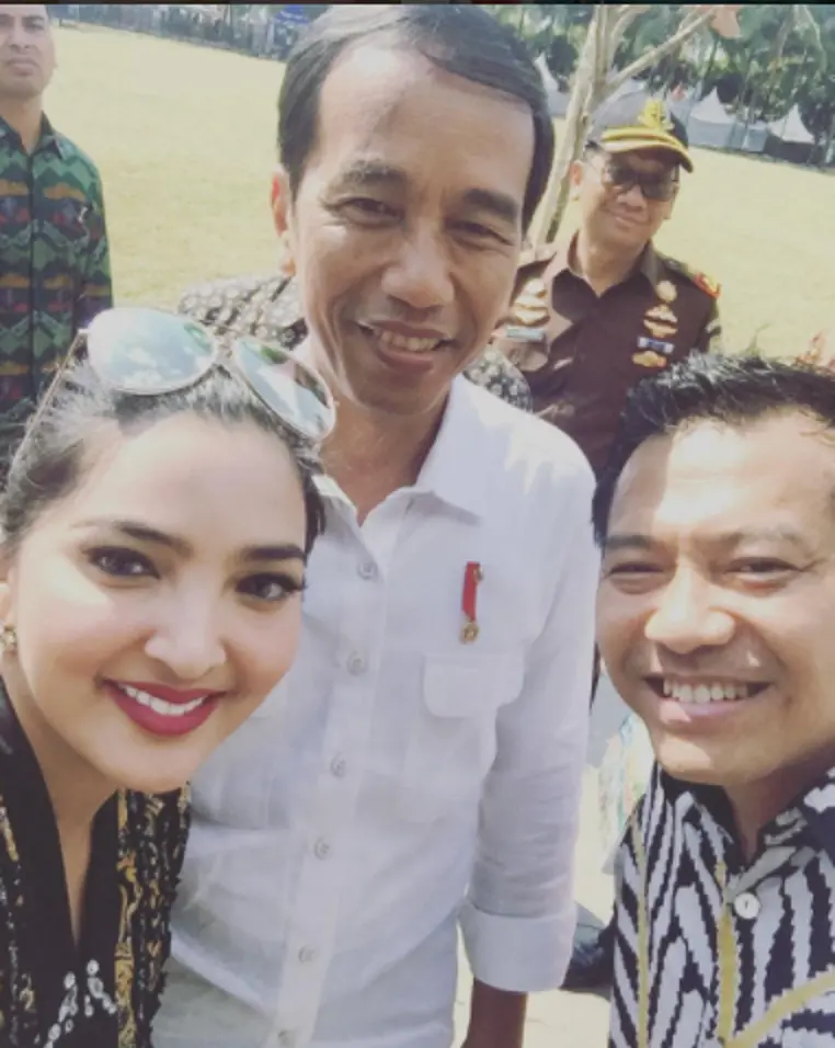 Ashanty, Jokowi dan Anang Hermansyah. (Instagram/ashanty_ash)