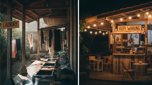 10 Desain Kombinasi Warung Kopi dan Laundry di Teras Rumah, Ini Estimasi Modal Awal