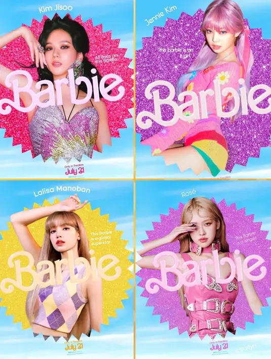 <p>Ketika BLACKPINK di-edit jadi poster Barbie. Banyak yang bilang Lisa dan Rose memiliki pesona ala Barbie banget. [Foto: Twitter/buzzingpop].</p>
