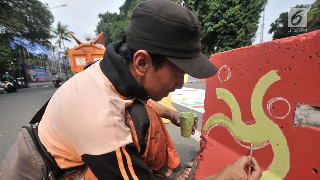 Logo Raksasa Asian Games 2018 Hiasi Simpang Tugu Proklamasi