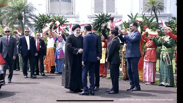 Presiden Joko Widodo (Jokowi) bertemu Presiden Republik Islam Iran Seyyed Ebrahim Raisi di Istana Kepresidenan Bogor, Selasa (23/5/2023).