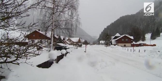 VIDEO: Salju Tebal Lumpuhkan Austria