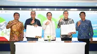Pertamina melalui anak usahanya PT Pertamina International Shipping dan PT Pelindo menandatangani kerja sama dalam pengembangan Jakarta Integrated Green Terminal (JIGT) di Kalibaru, Jakarta Utara, Kamis, 31 Agustus 2023.  (Dok. Pertamina)