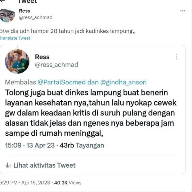 Kadinkes Lampung Suka Pamer Barang Mewah, Warganet Soroti Model Hijabny dan Kualitas Layanan Kesehatan