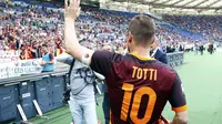 Francesco Totti striker AS Roma memperlihatkan kelasnya yang istimewa di laga ke 600nya saat memberi assist melawan Chievo. 